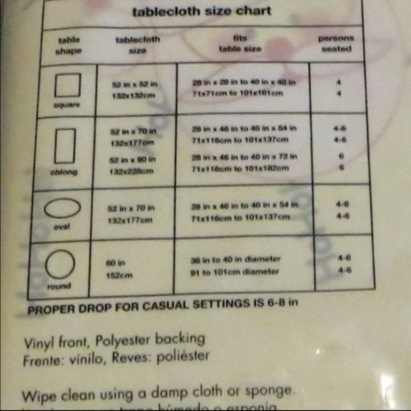 Holiday Vinyl Tablecloth Oval 52 x 70 New In Package Features Santa - Picture 3 of 3